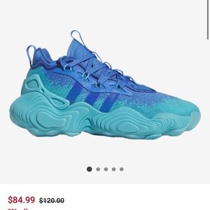 adidas Trae Young Boys Cyan / True Blue